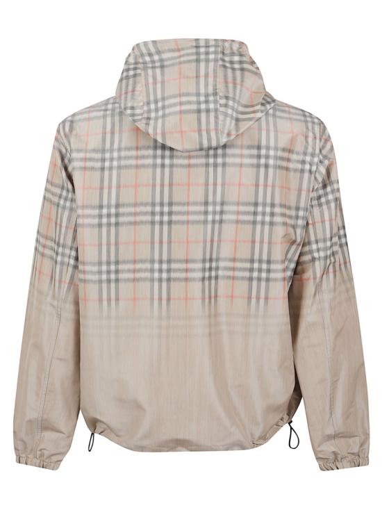 26SS 버버리 그라디언트 체크 후드 자켓 8118831 B9368 Pink - BURBERRY