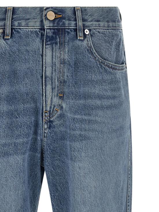 26SS 구찌 슬림 핏 코튼 데님 팬츠 844629XDDD24009 Grey - GUCCI