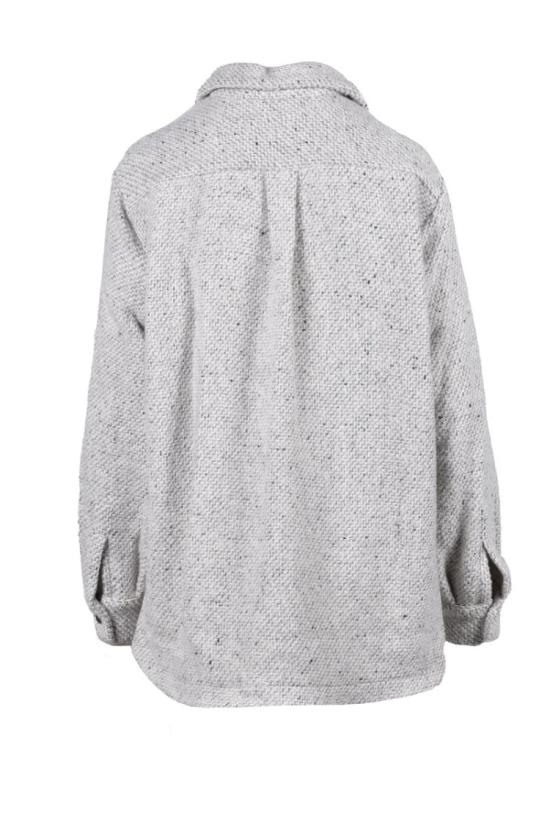  키톤 셔츠 울과 캐시미어 혼방 셔츠 - 라이트 그레이 - KITON