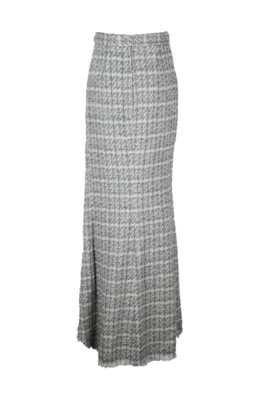 25SS 엘리자베타프랜치 롱 스커트 롱 머메이드 부클레  - 펄 그레이 - ELISABETTA FRANCHI