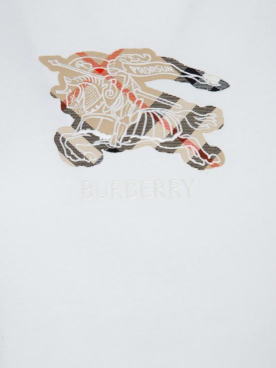 26SS 버버리 EKD 체크 코튼 티셔츠 8116161 B7078 White - BURBERRY