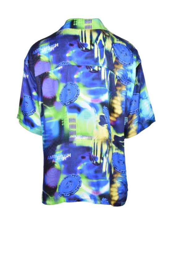  Ambush 반팔 셔츠 프린트  - 파란색/녹색 - OTHER BRANDS