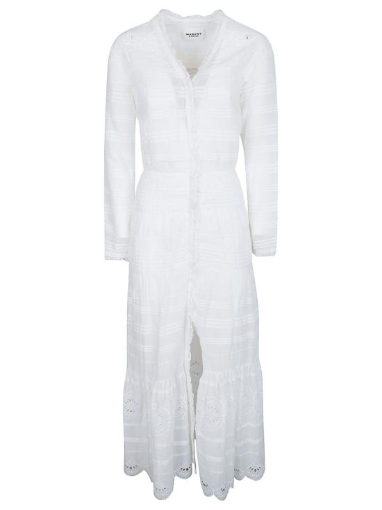 26SS 이자벨마랑에뚜왈 롱 원피스 RO0723FBD1J05E20WH White