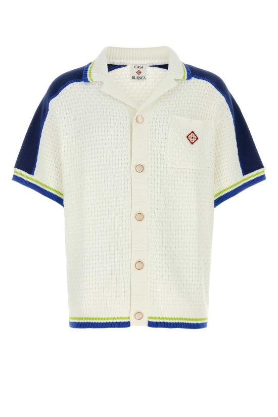 26SS 카사블랑카 반팔 셔츠 MSS26KW131001 WHITEBLUE White