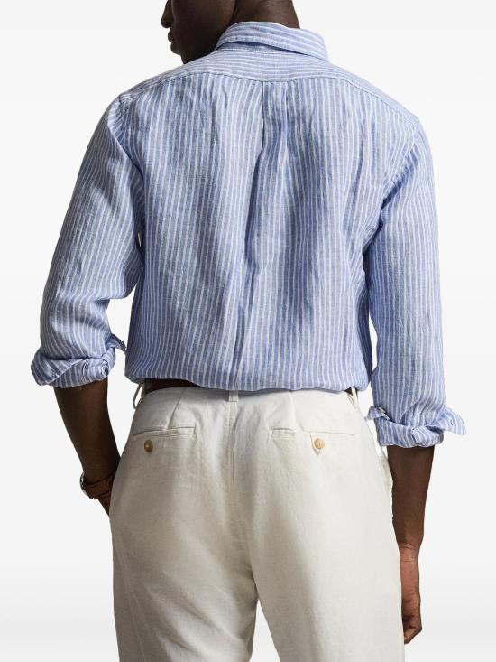 26SS 랄프 로렌 긴팔 셔츠 710982143001 5137A BLUE WHITE - RALPH LAUREN