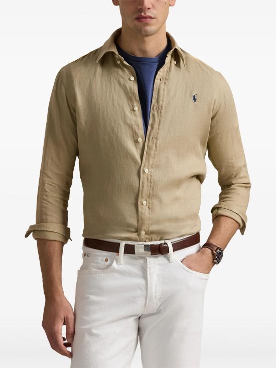 26SS 랄프 로렌 긴팔 셔츠 710966294001 COASTAL BEIGE - RALPH LAUREN