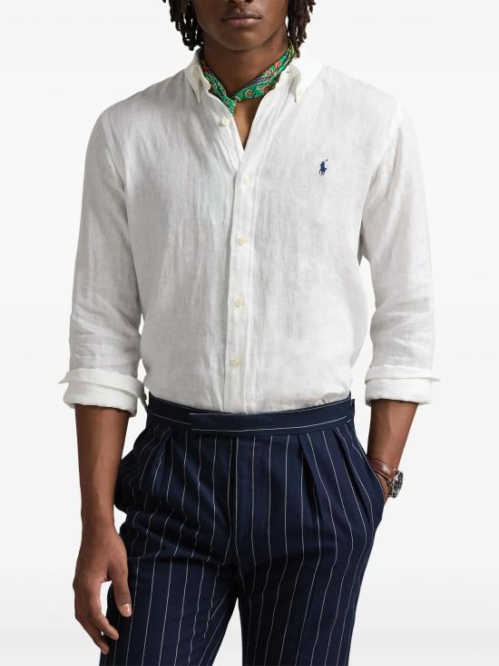 26SS 랄프 로렌 긴팔 셔츠 710966294003 CERAMIC WHITE - RALPH LAUREN