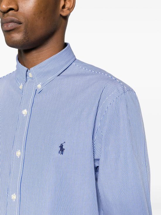 26SS 랄프 로렌 긴팔 셔츠 710928254007 2866 BLUE WHITE HAIRLINE STRIP - RALPH LAUREN