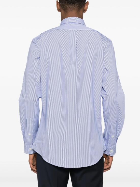 26SS 랄프 로렌 긴팔 셔츠 710928254007 2866 BLUE WHITE HAIRLINE STRIP - RALPH LAUREN