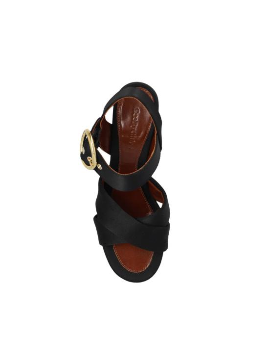  씨바이클로에 샌들 SB36033C black satin NERO - SEE BY CHLOE'