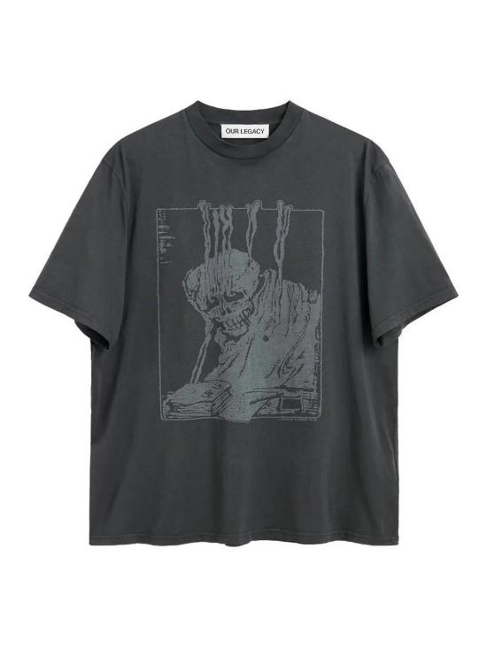 26SS 아워레가시 박스 티셔츠 앵그리 팬 메일 프린트 M2266BAANGRYFANMAILPRINT Grey