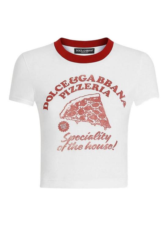 26SS 돌체앤가바나 프린트 저지 티셔츠 F8W08TGDDM8W0800 White