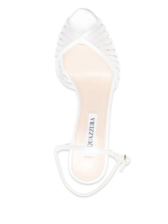 26SS 아쿠아주라 샌들 HDMMIDBRSATFFFWHITE White - AQUAZZURA