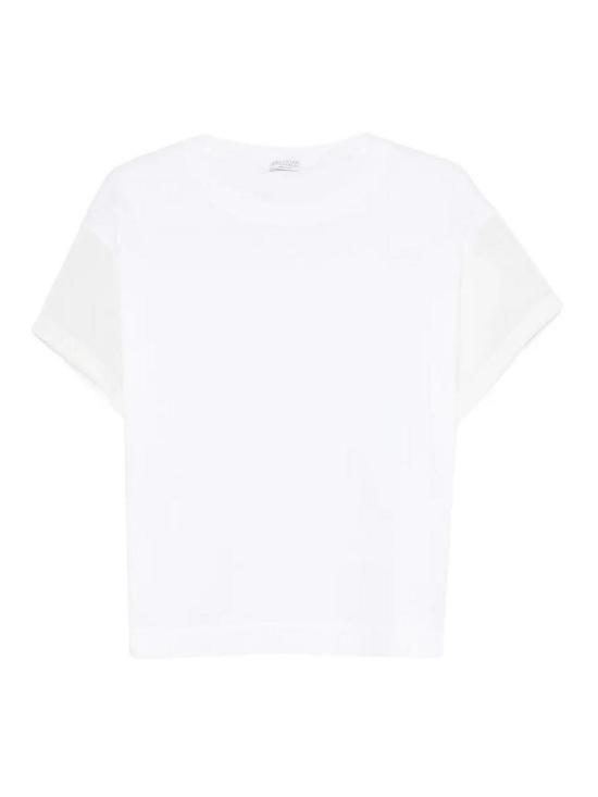 26SS 브루넬로 쿠치넬리 반팔 티셔츠 M0T81BX800C6159 White