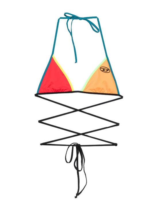 26SS 디젤 D 팝 트리샤 랩 어라운드 스트랩 비키니 탑 0CJBQA20407E7437 Red