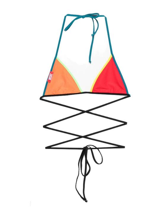 26SS 디젤 D 팝 트리샤 랩 어라운드 스트랩 비키니 탑 0CJBQA20407E7437 Red - DIESEL