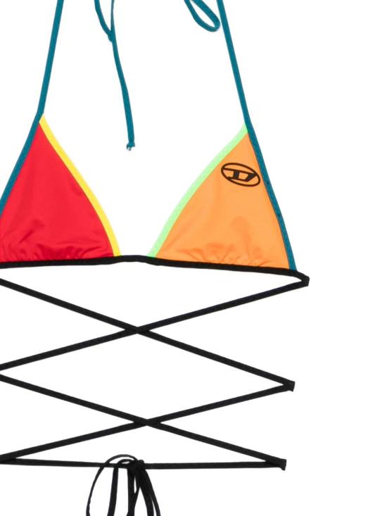 26SS 디젤 D 팝 트리샤 랩 어라운드 스트랩 비키니 탑 0CJBQA20407E7437 Red - DIESEL