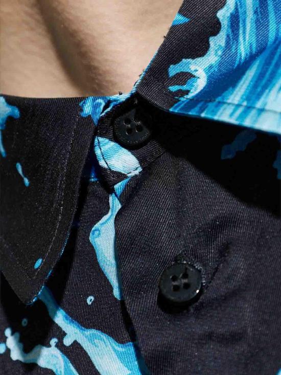 26SS 베르사체 셔츠 80GAL2R0NS757R76 Blue - VERSACE