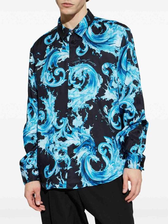 26SS 베르사체 셔츠 80GAL2R0NS757R76 Blue - VERSACE