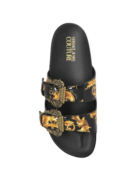 26SS 베르사체 바로크 버클 아리조나 샌들 80VA3SM1ZS366G89 Black - VERSACE