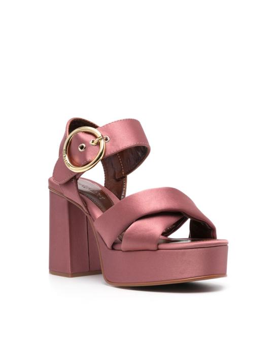  씨바이클로에 샌들 SB36033C dark pink satin ROSA ANTICO - SEE BY CHLOE'