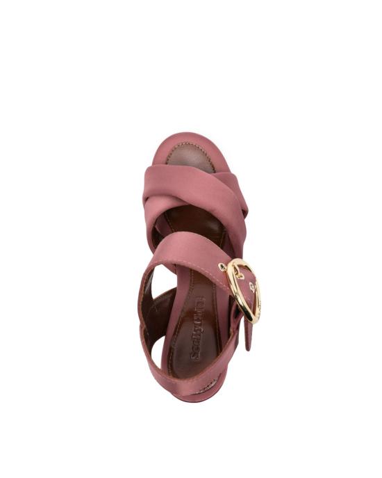  씨바이클로에 샌들 SB36033C dark pink satin ROSA ANTICO - SEE BY CHLOE'