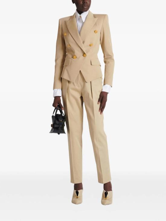 26SS 발망 스트레이트 팬츠 GF1PN190CG430AN Beige - BALMAIN
