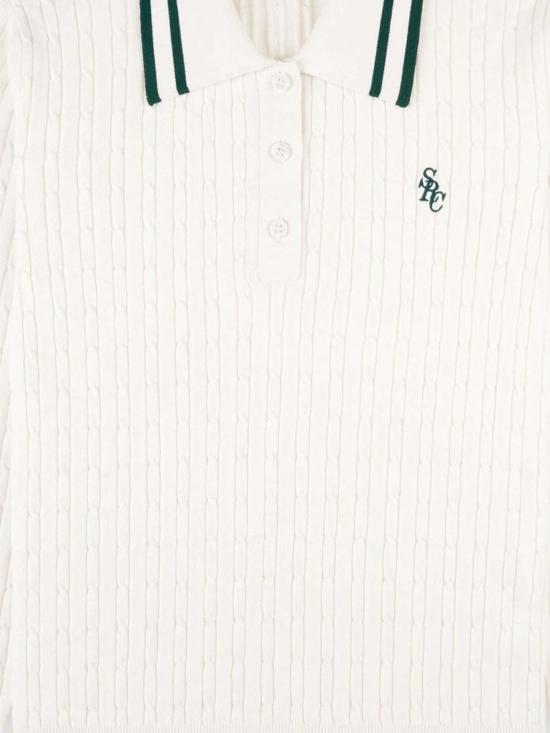 26SS 스포티앤리치 폴로 티셔츠 ST03761302WHECRFO Cream - SPORTY & RICH