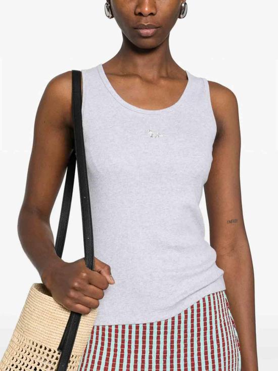 26SS 메종키츠네 베이비 폭스 립드 탱크탑 MW00121KA0033LGRME Grey - MAISON KITSUNE