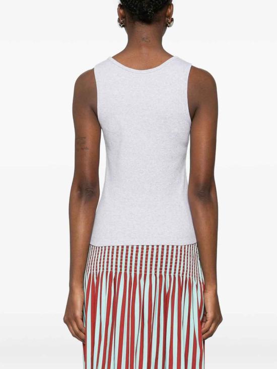 26SS 메종키츠네 베이비 폭스 립드 탱크탑 MW00121KA0033LGRME Grey - MAISON KITSUNE