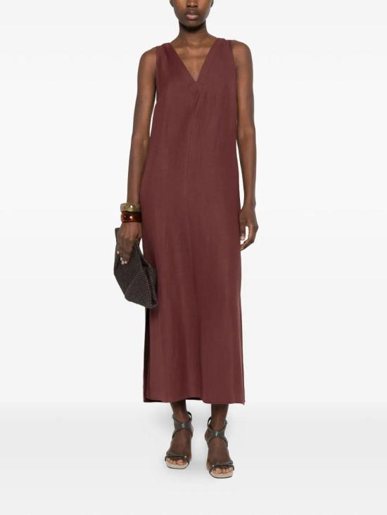 26SS 브루넬로 쿠치넬리 미디 스커트 MH126A4812C9288 Dark Red - BRUNELLO CUCINELLI