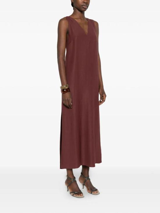 26SS 브루넬로 쿠치넬리 미디 스커트 MH126A4812C9288 Dark Red - BRUNELLO CUCINELLI