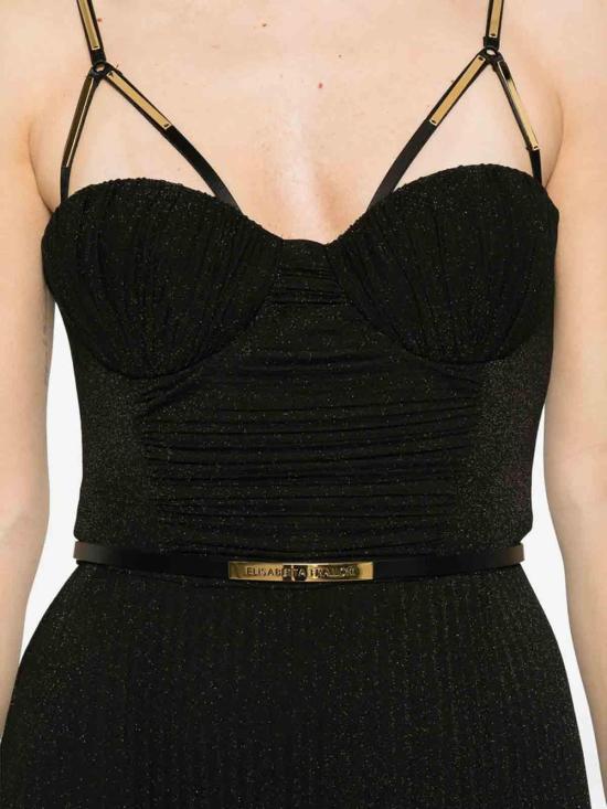 26SS 엘리자베타프랜치 미디 스커트 ABR1661E2110 Black - ELISABETTA FRANCHI