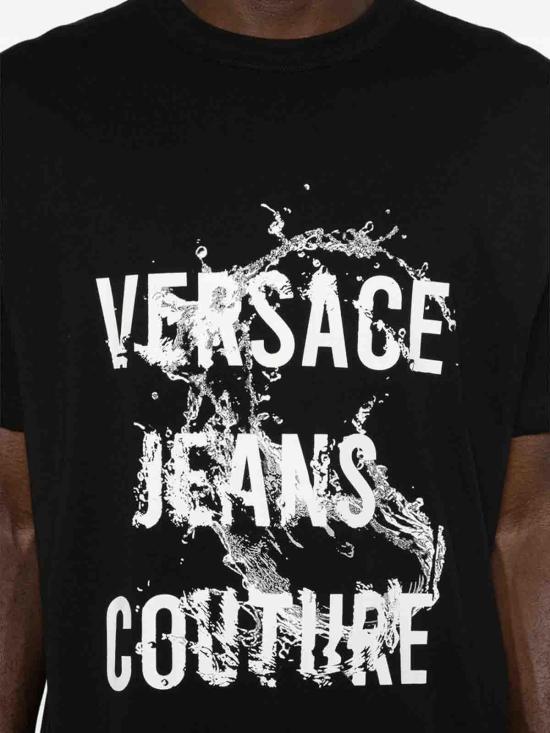 26SS 베르사체 반팔 티셔츠 80GAHC01CJ01C899 Black - VERSACE