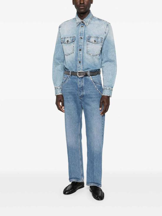 26SS 베르사체 데님 셔츠 1A1680410227471D190 Blue - VERSACE