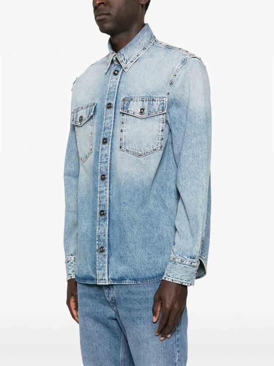 26SS 베르사체 데님 셔츠 1A1680410227471D190 Blue - VERSACE