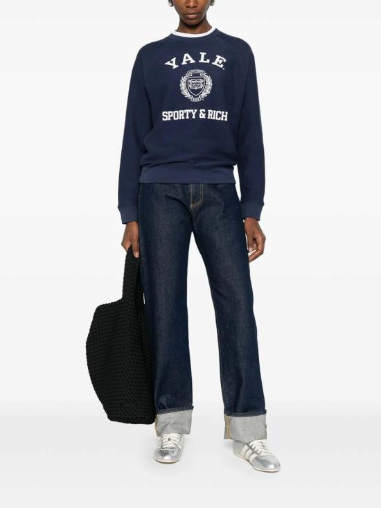 26SS 스포티앤리치 긴팔 티셔츠 ST082611680BLDKNAV Blue - SPORTY & RICH