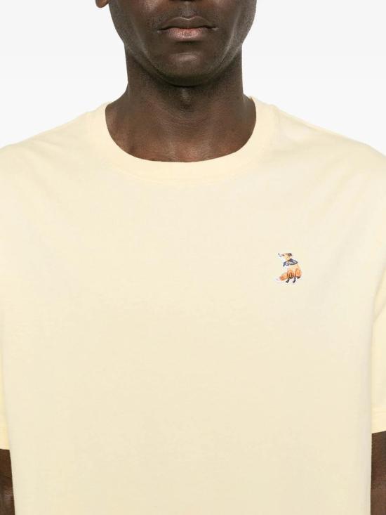 26SS 메종키츠네 드리밍 폭스 컴포트 티셔츠 QM00102KJ7026STRAW Yellow - MAISON KITSUNE