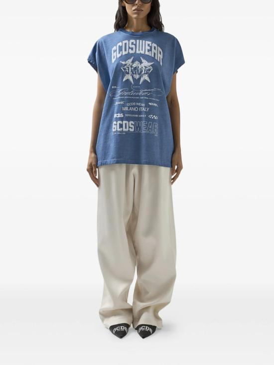 26SS 지씨디에스 반팔 티셔츠 C1WWQC099J079 Blue - GCDS