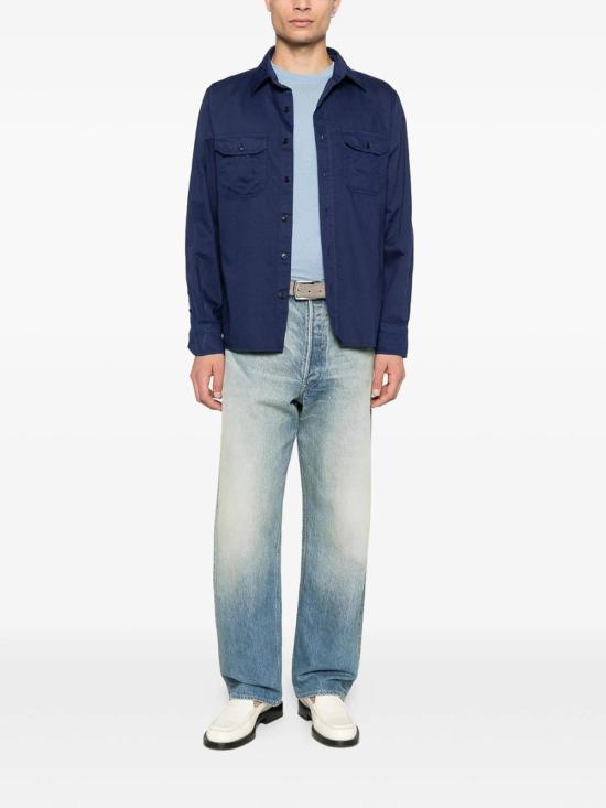 26SS 톰포드 긴팔 셔츠 FMC295HME001UDB Blue - TOMFORD