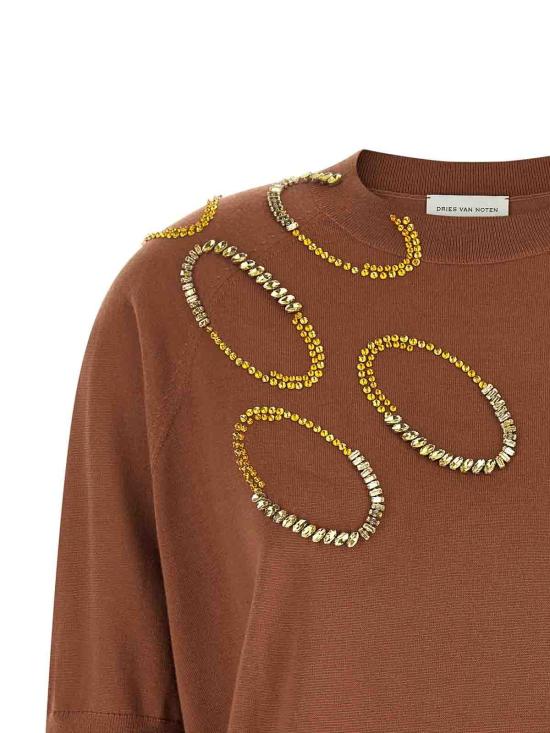 26SS 드리스 반 노튼 반팔 티셔츠 2610112023700700 Brown - DRIES VAN NOTEN