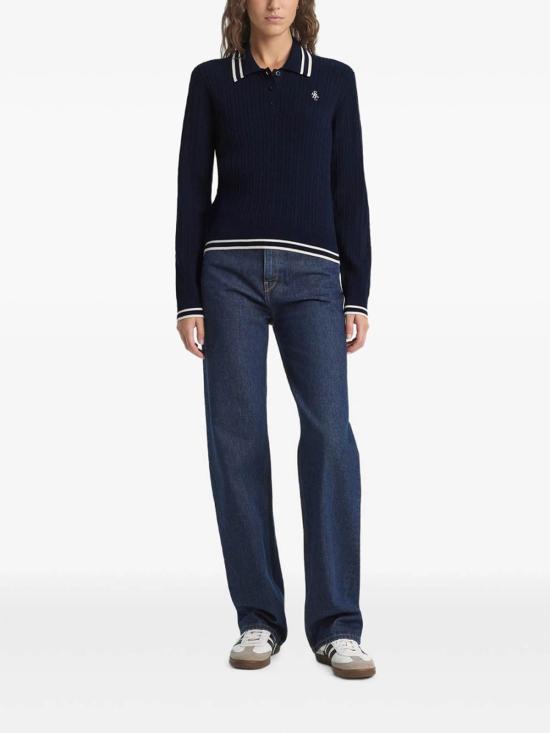 26SS 스포티앤리치 폴로 티셔츠 ST03761302BL1DKNAE Blue - SPORTY & RICH