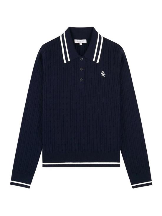 26SS 스포티앤리치 폴로 티셔츠 ST03761302BL1DKNAE Blue