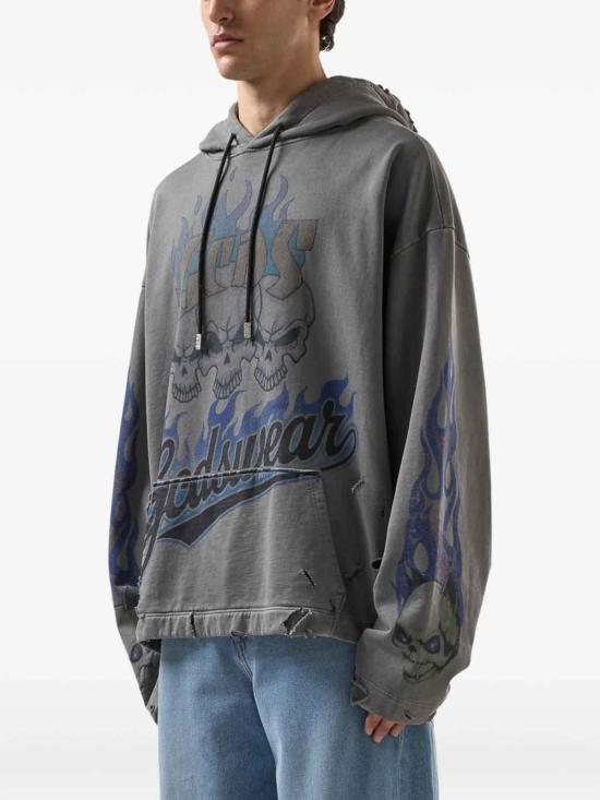 26SS 지씨디에스 후드 티셔츠 C1MWQE129F034 Grey - GCDS