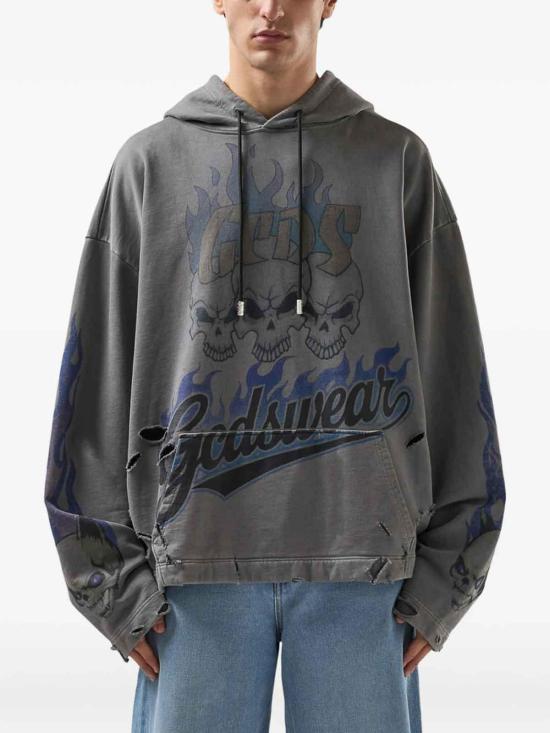 26SS 지씨디에스 후드 티셔츠 C1MWQE129F034 Grey - GCDS