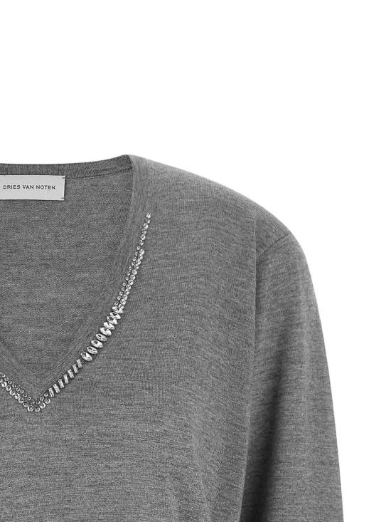 26SS 드리스 반 노튼 스웨터 2610112043700800 Grey - DRIES VAN NOTEN