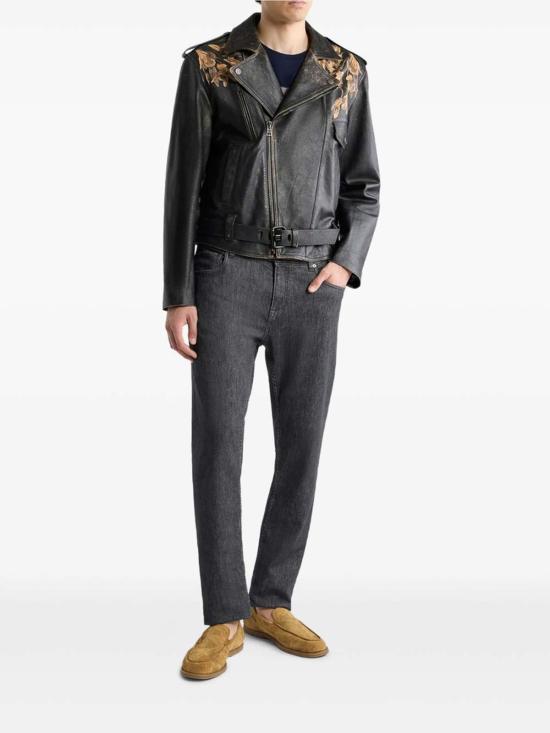 26SS 에트로 가죽 자켓 AR453MROA0002N0000 Black - ETRO