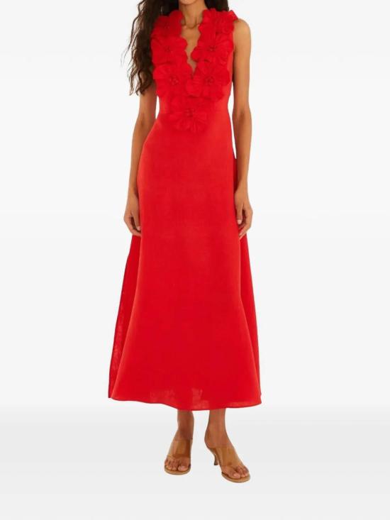 26SS 팜 리오 미디 스커트 347760L0028 Red - FARM RIO