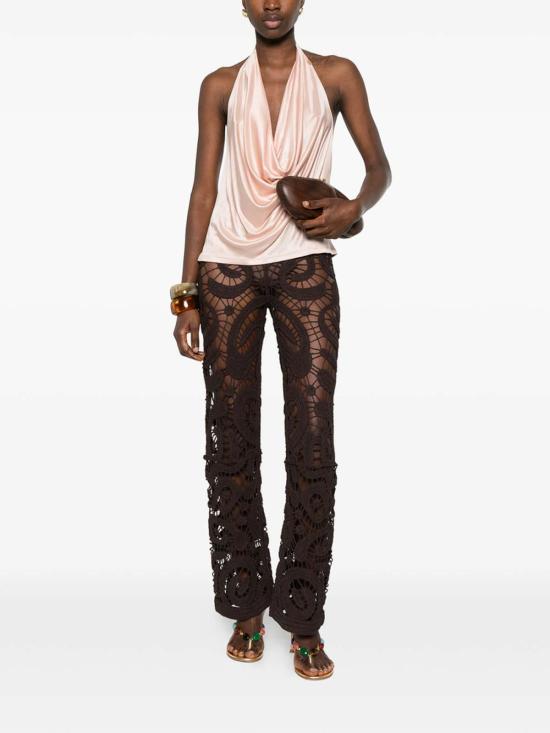 26SS 핑코 스트레이트 팬츠 106362A354M05 Brown - PINKO