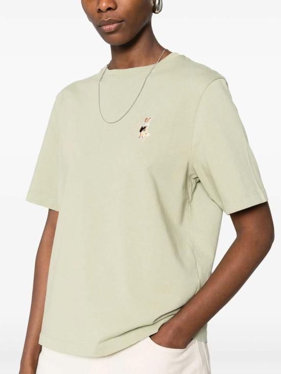 26SS 메종키츠네 드레스드 폭스 컴포트 티셔츠 QW00114KJ0119DUGRE Green - MAISON KITSUNE